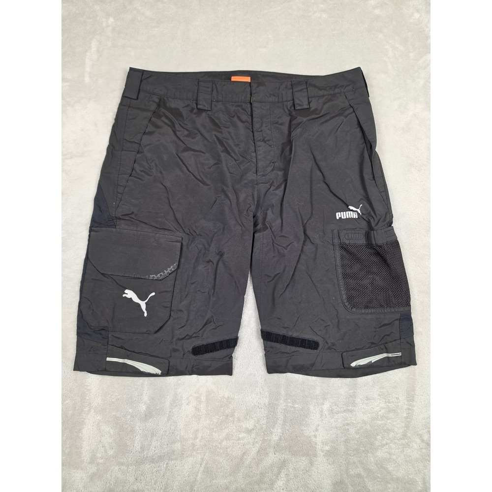 Puma Waterproof Cargo Shorts Mens Size 34 Black Sailing Cycling *Read